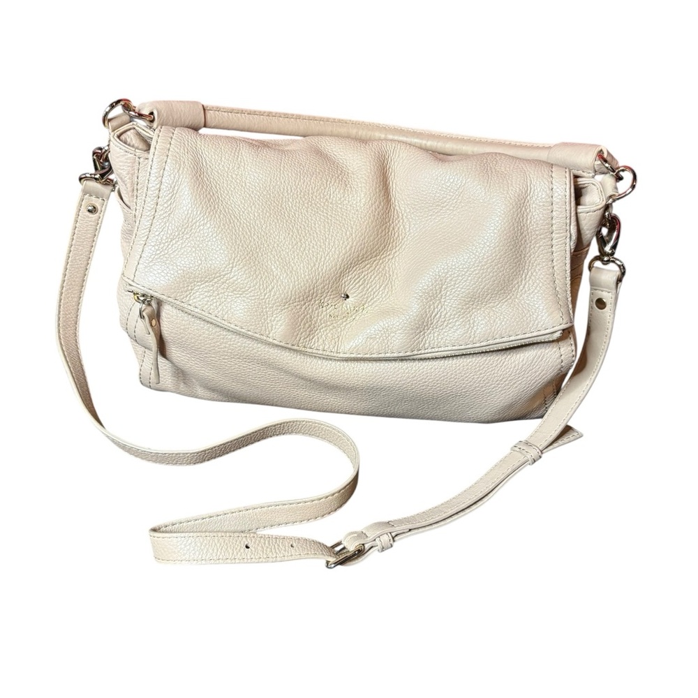 Kate Spade Little Minka Cobble Stone Foldover Pebbled Leather Crossbody Bag